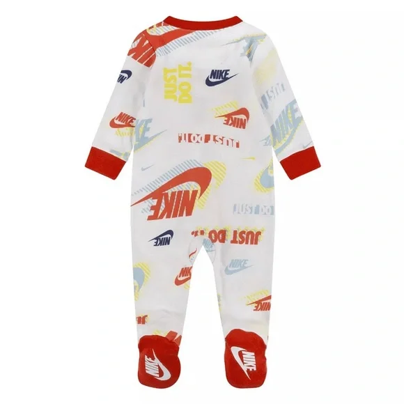 Nike Baby 3M Onesie Sleep and Play with Red Accents and close flap for hands New - Picture 5 of 12